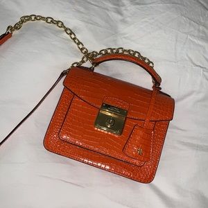 Ralph Lauren Embossed Gloss Beckett Satchel